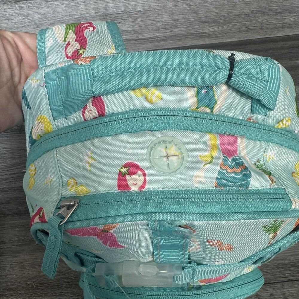 Pottery Barn Kids Mackenzie Mermaid Toddler Backpack Size Small Pink Blue - Picture 6 of 16